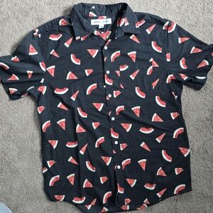 Old Navy Watermelon Print Men's Button Shirt Sz Large Summer